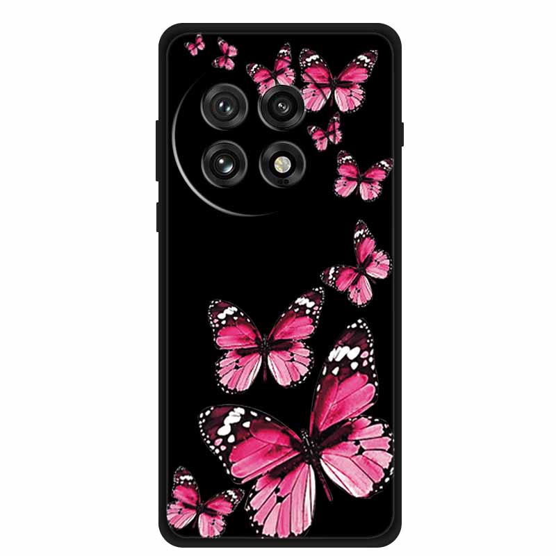 Black Silicone Case For OnePlus 13 5G Case Cartoon Cat Soft Back Cover For OnePlus Ace5 5G Ace 5 Pro 13R Phone Case Shell Coque