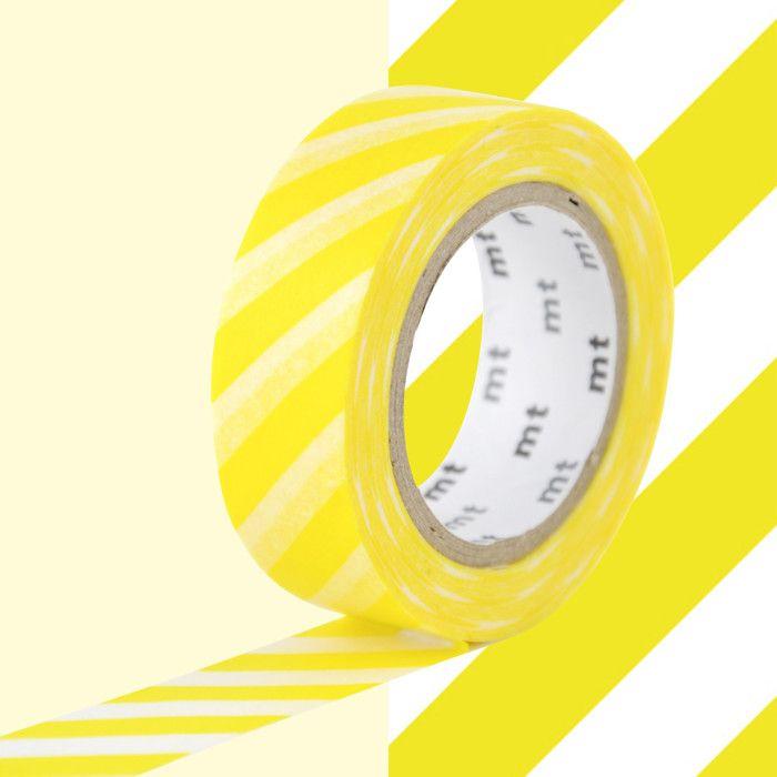 Masking Tape MT Stripes Yellow - Stripe Lemon