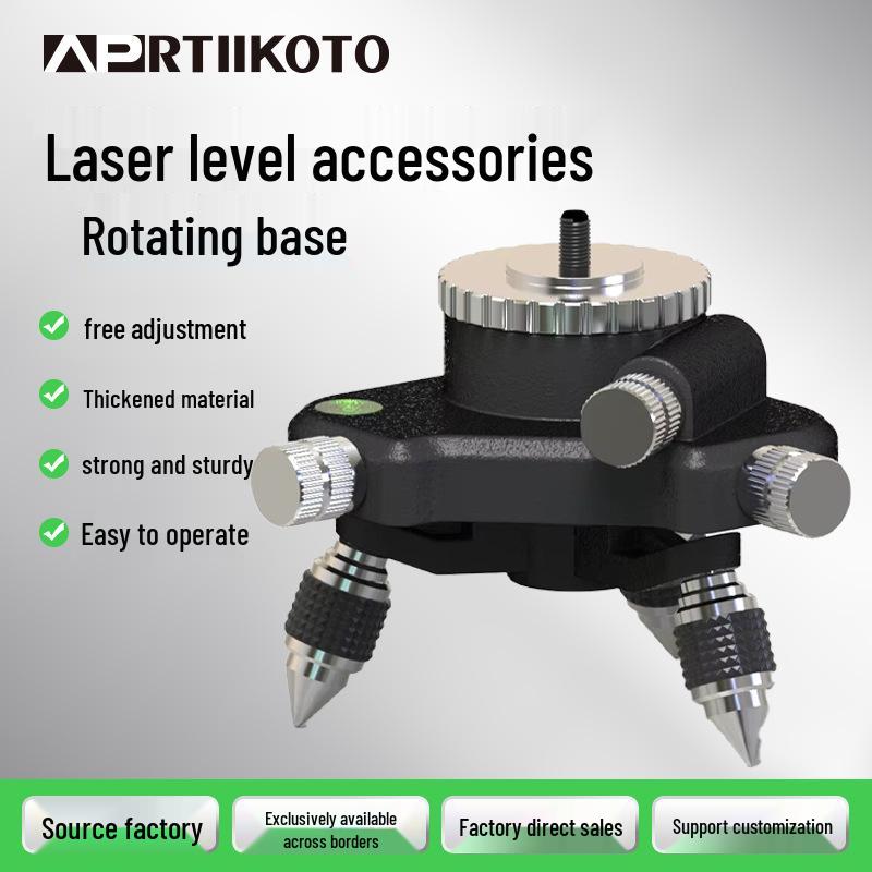 High-Precision 360° Metal Micro-Adjustment Leveling Base with Digital Display
