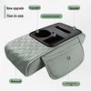 A-Segment Compact Car Armrest Box & Cup Holder Mat with Tissue Storage and Heightening Pad