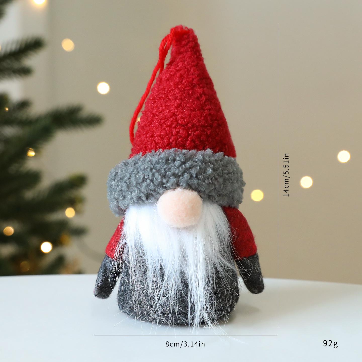 Rudolph Santa Claus Faceless Gnome Christmas Decoration Doll