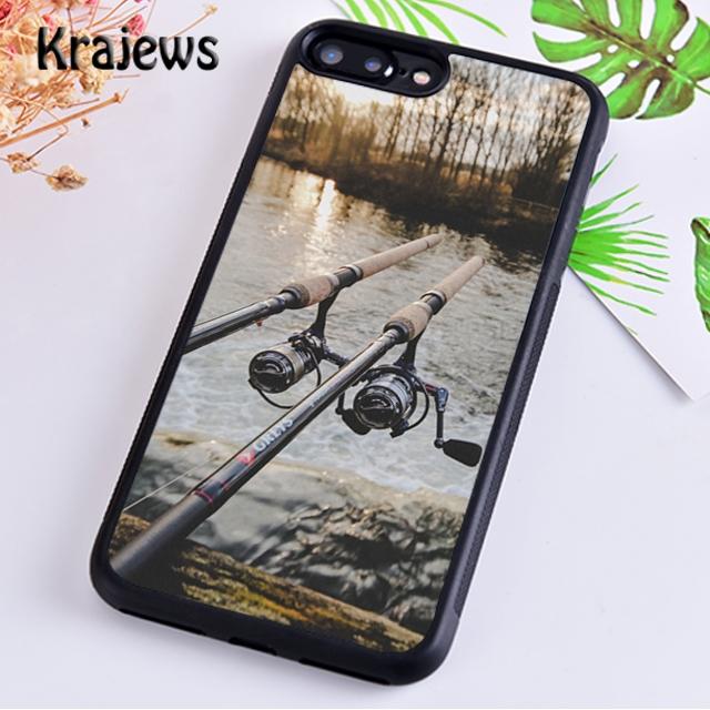 Krajews CARP FISHING RODS Soft Phone Case Cover For iPhone 17 Air 16 15 14 plus 11 12 13 pro max Plus coque Fundas