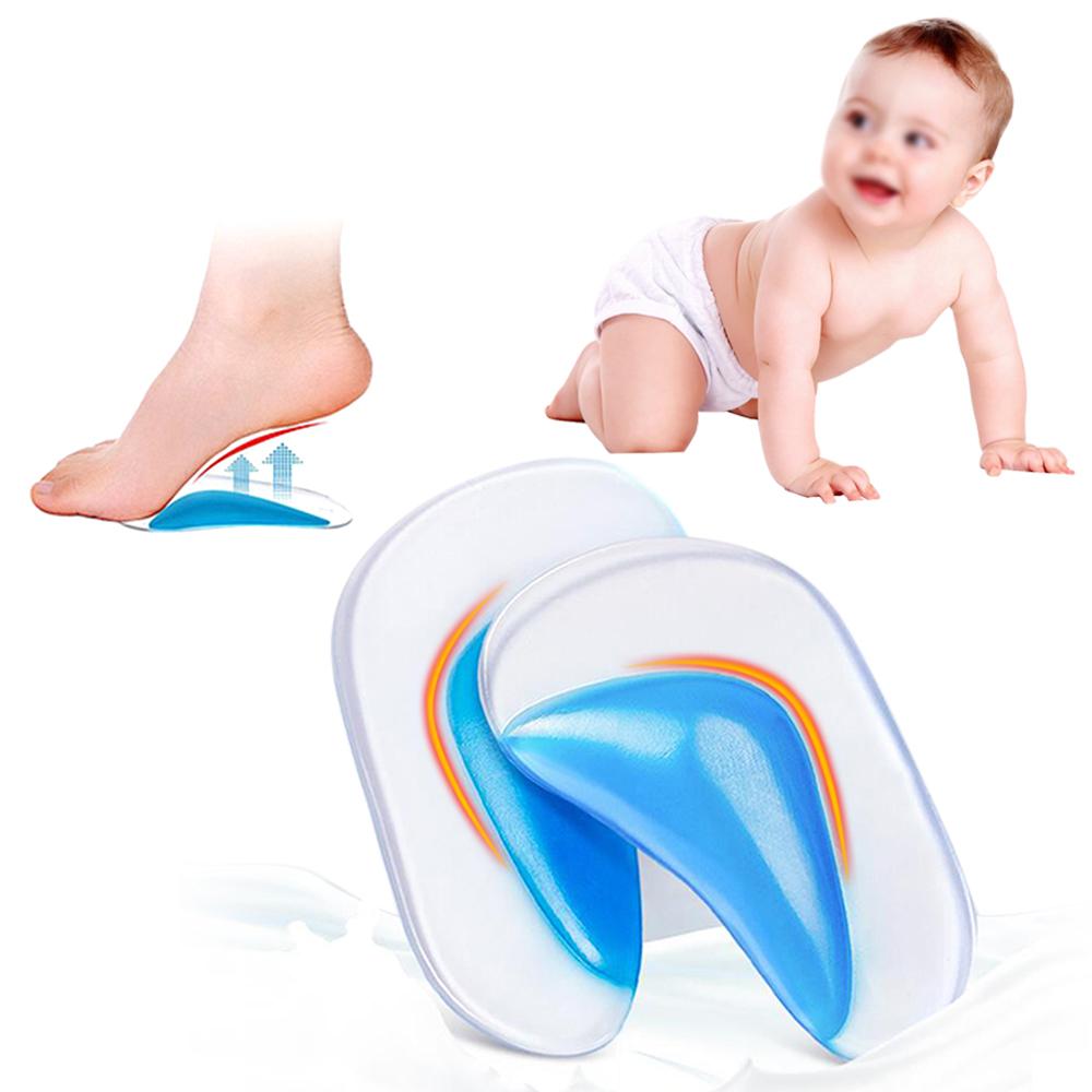 5 Paar orthopädische Einlegesohlen mit Fußgewölbeunterstützung für Kinder, Gel-Einlegesohlen zur Korrektur von Plattfüßen, dämpfende Einlegesohlen zur Linderung von Fußschmerzen