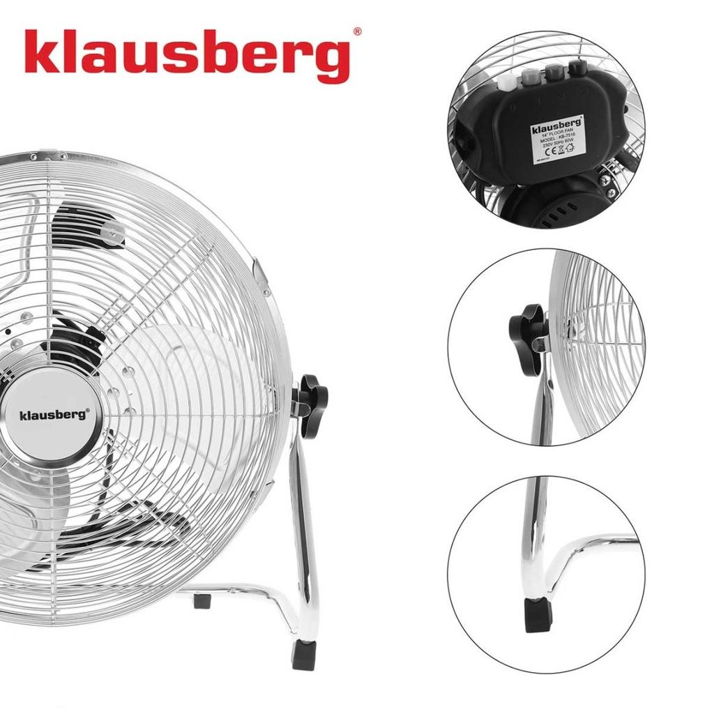 Wentylator Wiatrak Cyrkulator Podłogowy 60W Klausberg Kb-7516