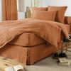 Cache-sommier - Gaia - 140 x 190 cm - Gaze de coton - Orange abricot