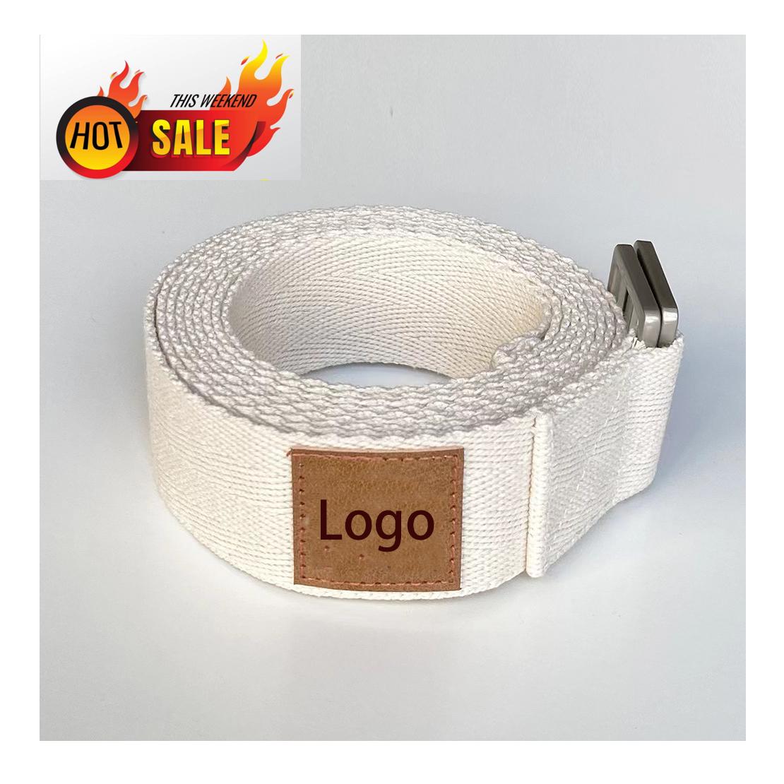Eco Friendly Organic Cotton Elastic Non Toxic Kids Fitness Indoor Gym Yoga Strap белый