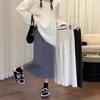 Maternity Skirt Autumn and Winter Wear New Thin Knitted Skirt Fashion Versatile Spring and Autumn Maternity Skirt
