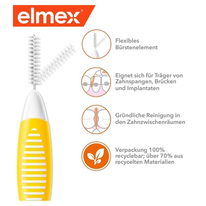 Elmex Interdental Brush Yellow 0.7mm 8-pack