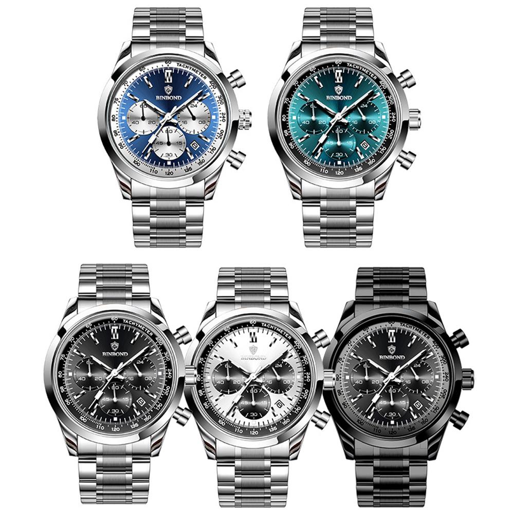 Neue Herren Quarzuhren Luxus Chronograph 30M Wasserdichte Armbanduhren Herrenuhr Reloj Hombre