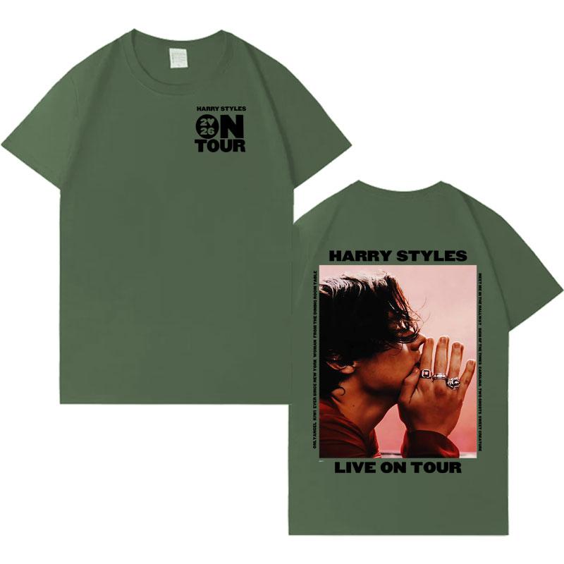 

Singer Harry Styles Love Tour 2026 Tshrits Casual Cotton T Shirt Mens Womens Hip Hop Cozy Oversized Casual Short Sleeve Tshirt 4XL