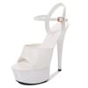 Sandalias clásicas de tacón superalto de 15 cm para mujer, talla grande 43, zapatos de gladiador de verano para mujer, zapatos de tacón sexys para baile en barra para mujer
