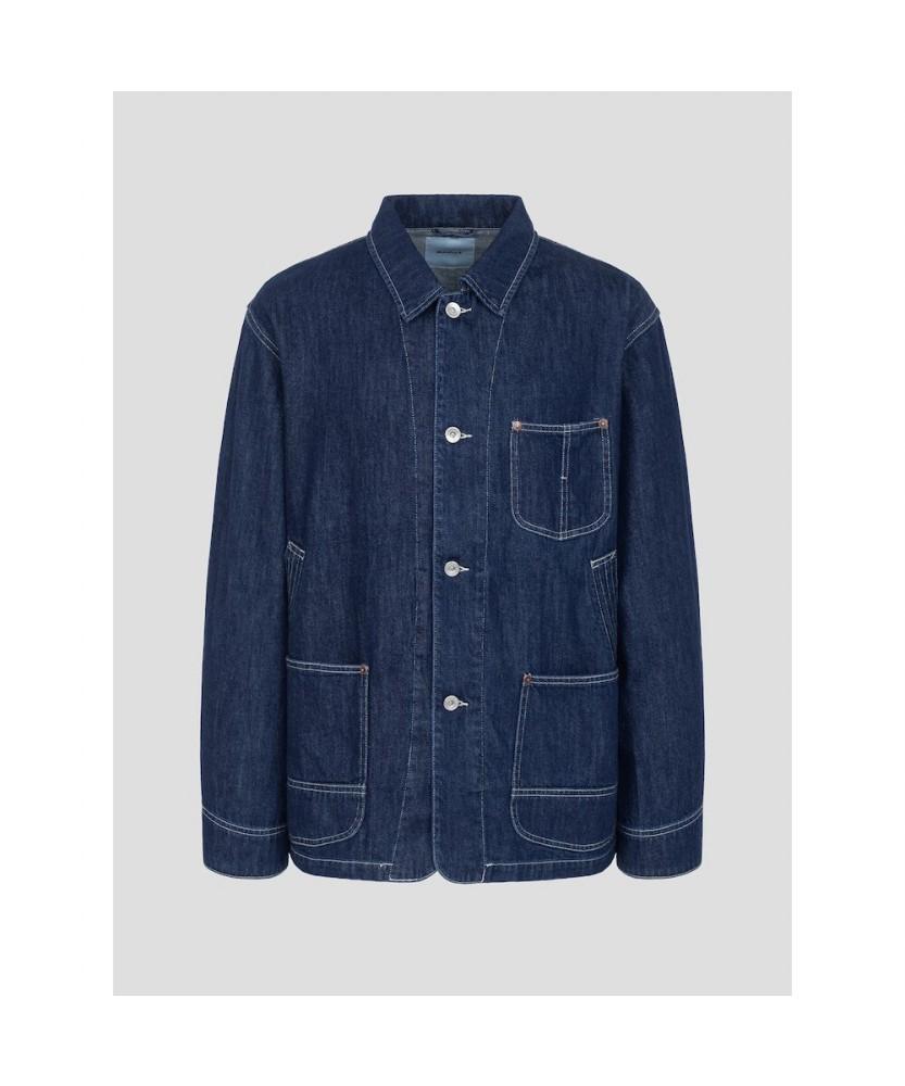 Beanpole Men Denim Work Jacket Blue