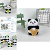 Entzückender Plüsch-Panda-Schlüsselanhänger Niedlicher Cartoon-Tier-Anhänger Weiches Spielzeug mit PP-Baumwollfüllung