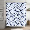 Blue Watercolor Polka Dot Shower Curtain Modern Bathroom Decor Waterproof Fabric Shower Rug Liner Set 72 X 84 (3 Packs)