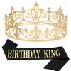 Herr Royal Crown och King Sash Party Set - Legerings Huvudbonadsaccessoar