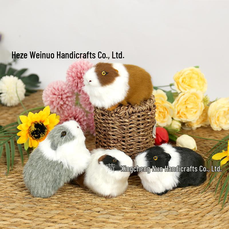 Plush Guinea Pig & Hamster Home Ornament Model
