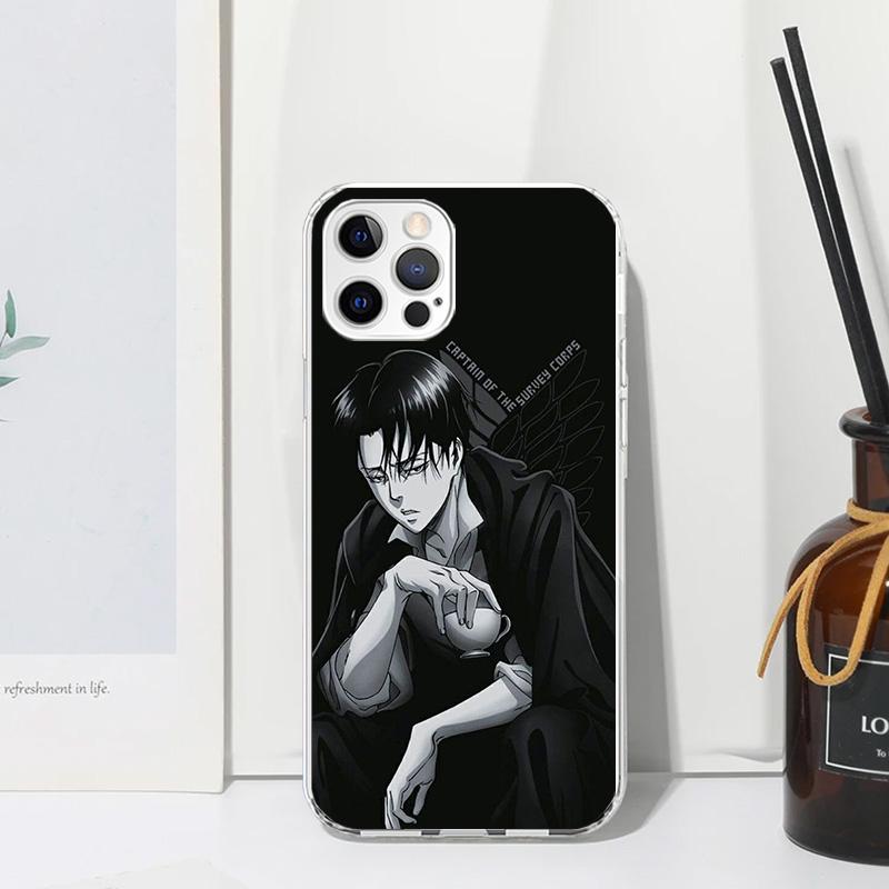 Attack-Titan Levi Phone Case For Iphone 17 Air 16 15 Plus 16E 14 Pro Max 13 Mini 12 11 7 8 SE Fundas Soft Back Cover 17 Air 16 1