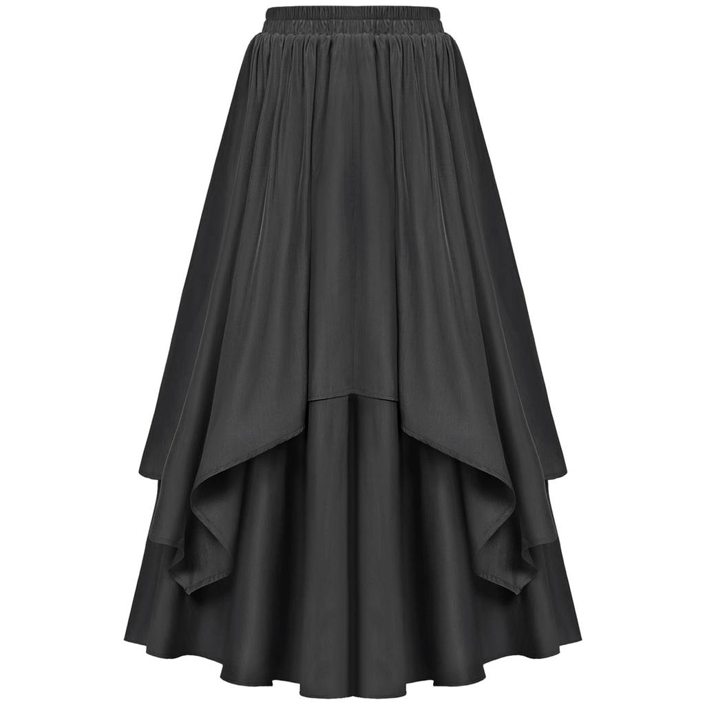 Γυναικεία Casual Court Style Vintage μονόχρωμη ακανόνιστη φούστα
