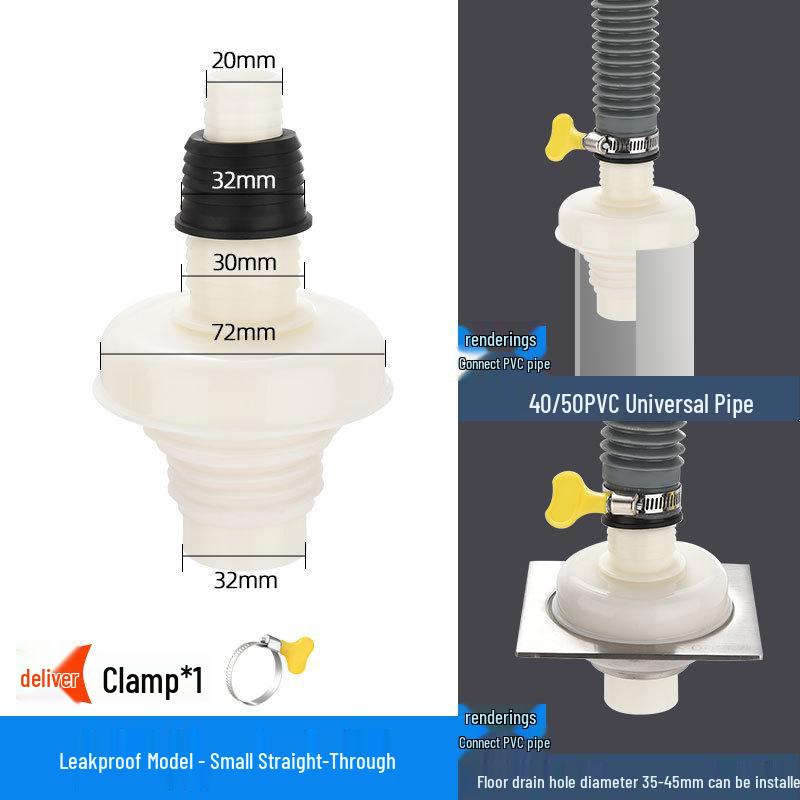 Odor-Proof Y-Shaped Drain Connector for Washing Machine and Basin