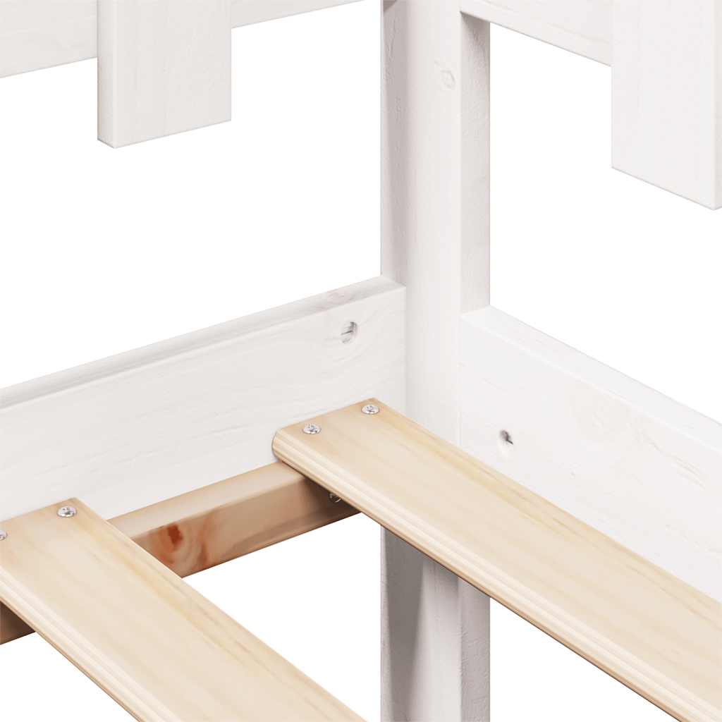 Daybed with Drawers White 90x200 cm Pine Wood
