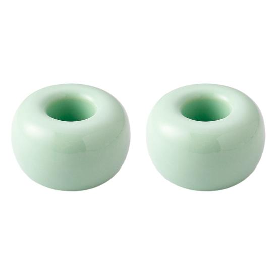 

2PCS Toothbrush Holder Ceramic with Hollow Design Stand Multi-Purpose Makeup Brush Holder for Bathroom Countertop светло-зеленый