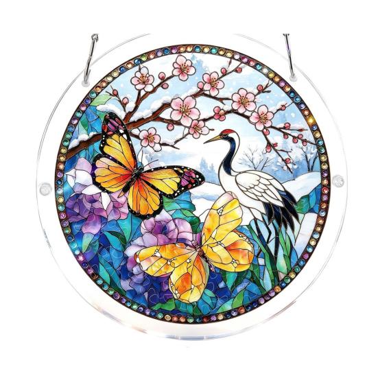 Suncatcher Puzzle in Acrilico Ornamento da Appendere alla Finestra 83 Pezzi Puzzle Sun Catcher Decorazione da Giardino Regali per Donne Uomini Mamma