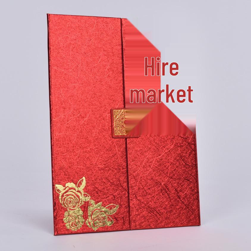 A4 Leather Honor Certificate Cover with Gold Stamping