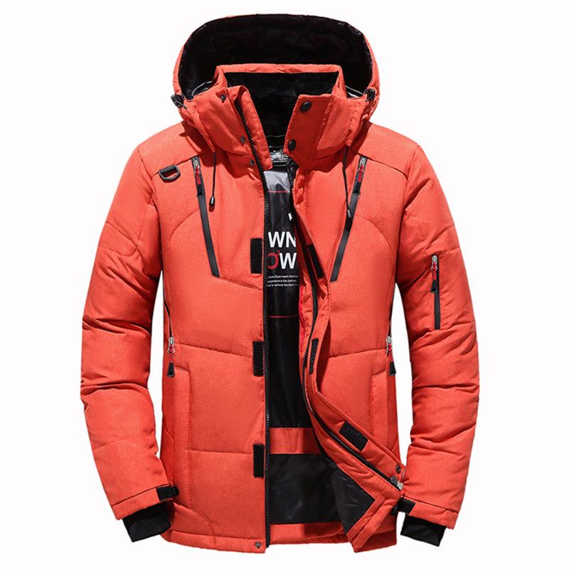 Men's Korean Style Hooded Down Jacket - Slim Fit, Thick, Warm, Plus Size, Short Outdoor Sports Coat