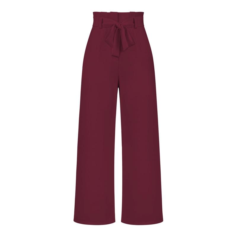 Pantaloni da abito da donna estivi da ufficio Pantaloni casual versatili a gamba larga con pantaloni a cintura