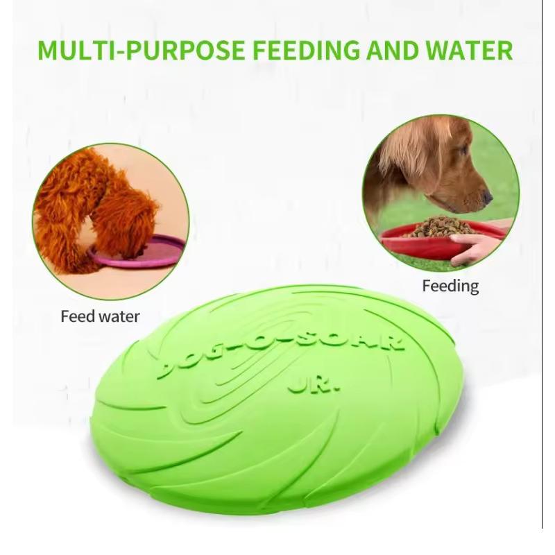 Dog Flying Disc Toy Durable Bite Resistant Floating Flying Disk For Pet Training Interactive Throw Fetch Water Food Container