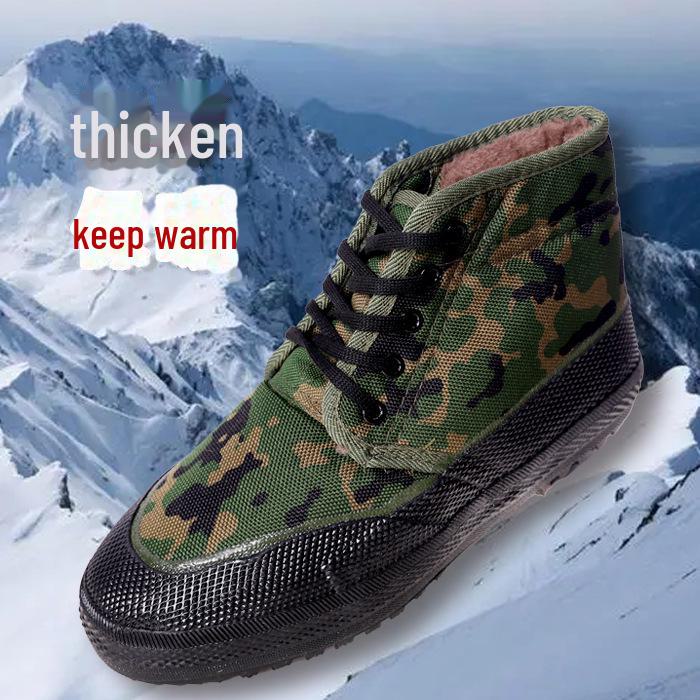 

Men s Camouflage High-Top Velvet Work Boots: Warm, Wear-Resistant, and Safe for Cold Storage and Construction Sites in Winter 35 чорний