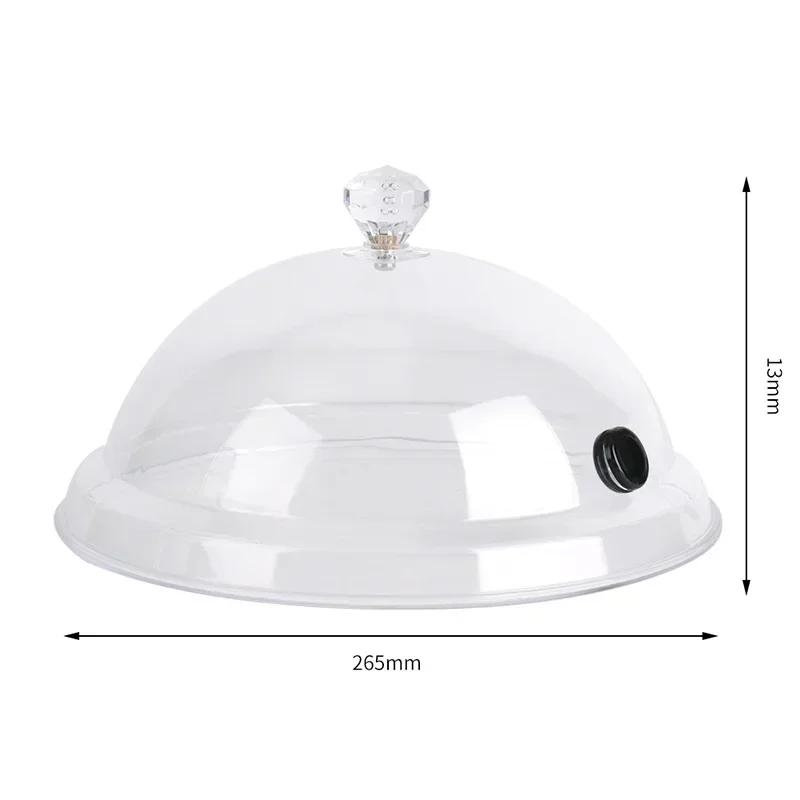 Home Smoking Dome Cover Kitchen Cooking Smoke Hood Acrylic Smoke Infuser Cloche Lid for Smoker Sprayer Plates Bowls