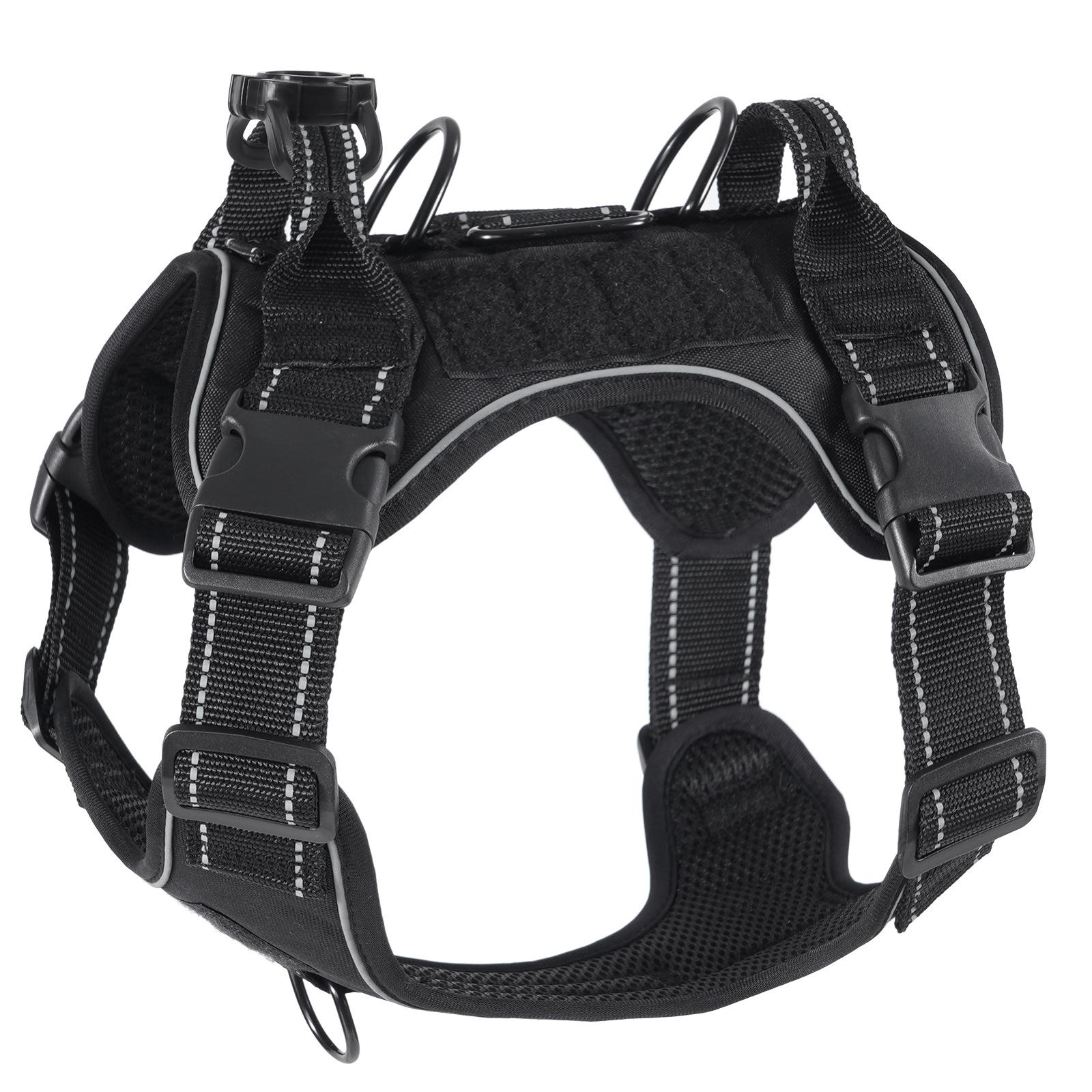 

New, pet vest type medium and large dog, chest strap, anti-break-free, anti-explosion, night reflection XS чёрный