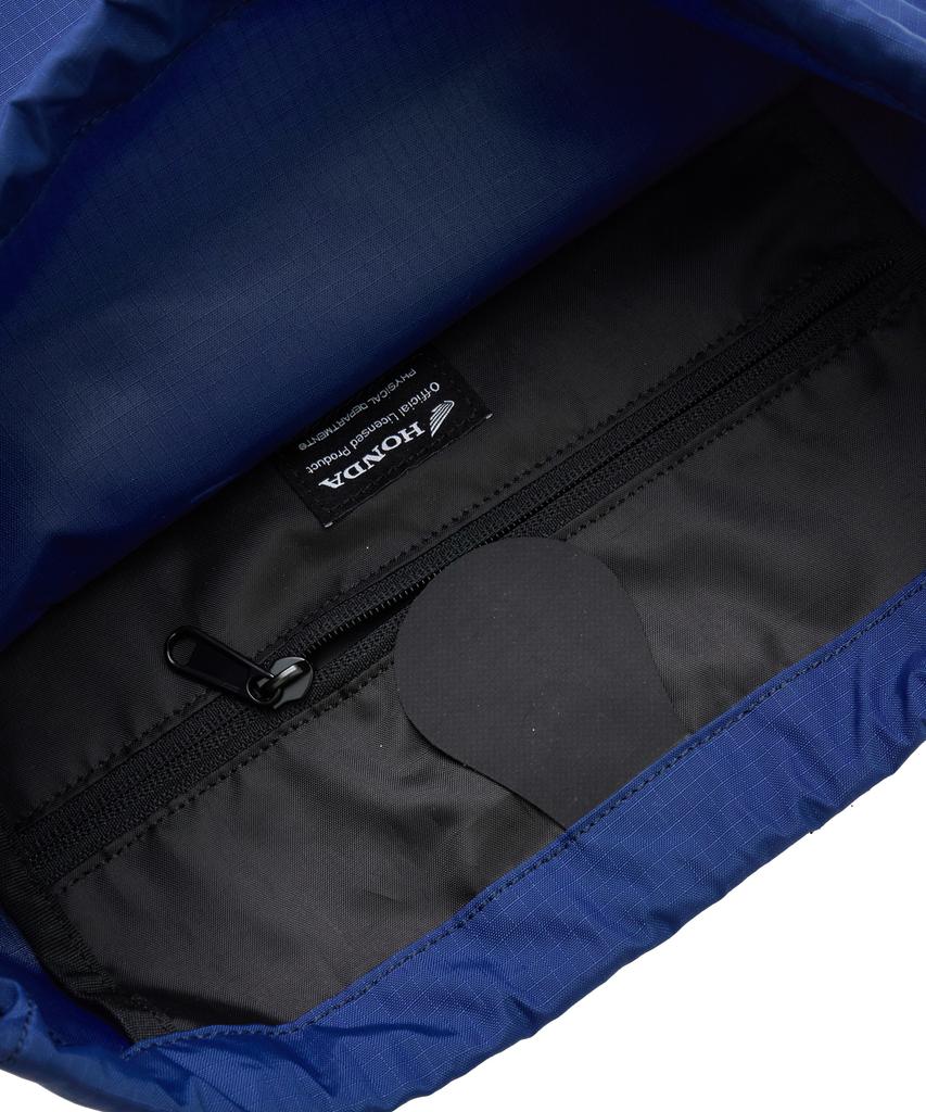 Phyps Motorcycle Nylon Color Block Drawstring Bag Navy