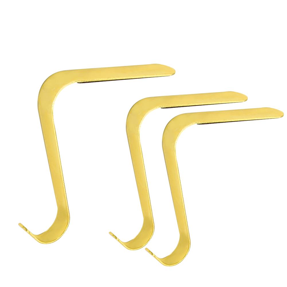 Christmas Fireplace Stocking Hanger Metal Mantel Hanging Hooks Multi-Use Stocking Pendant Hooks for New Year Decorations