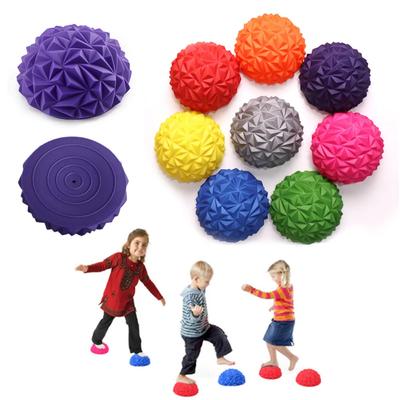 16cm Yoga Ball PVC Aufblasbarer Massagepunkt Halb Fit Ball Balance Trainer Stabilisator GYM Pilates Fitness Ananas Massage Ball