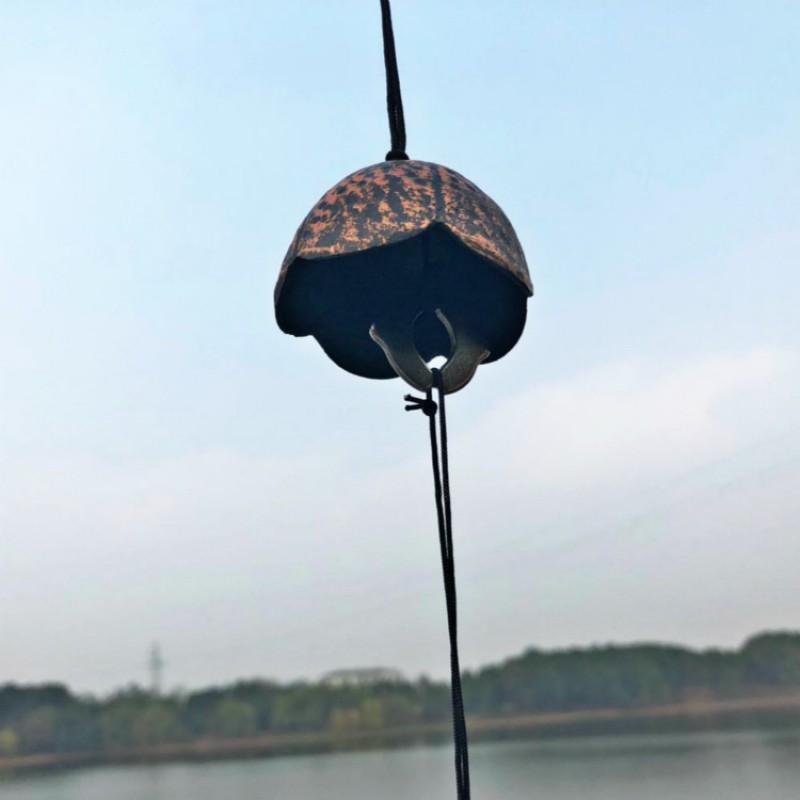 Japanese Style Cast Iron Wind Chime Decorative Hanging Ornament With Floral Home Interior