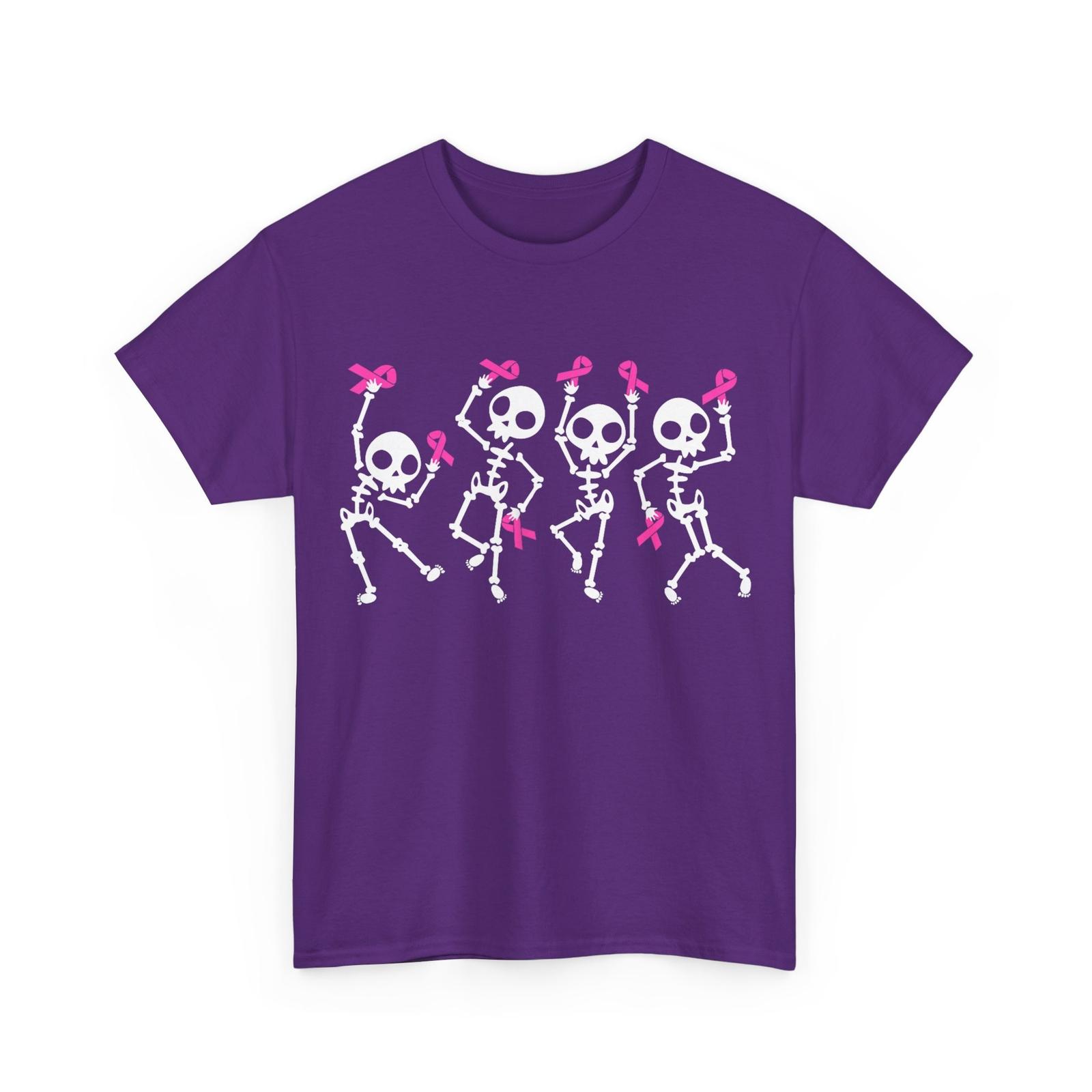Breast Cancer Pink Ribbon Awareness Tshirt, Dancing Skeleton Breast Cancer Shirt S разноцветный