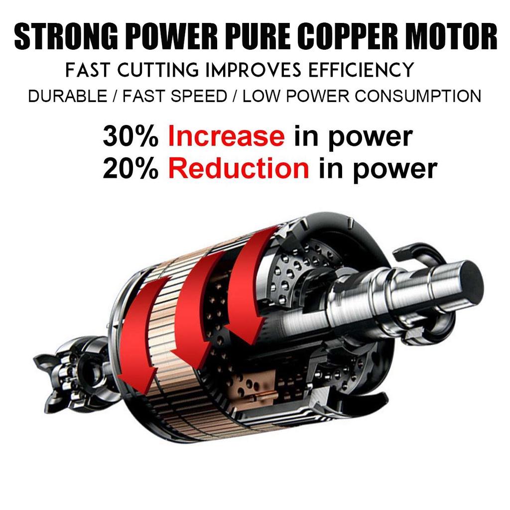 10 Inch 388V 2500W Cordless Electric Saw Chainsaw with 2PC Li-ion Battery Rechargeable Woodworking Tool Brushless