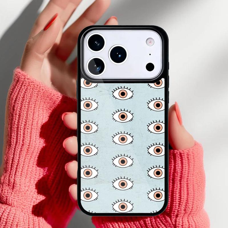 Eyes Pattern Phone Case for iPhone 17 16 15 14 13 Pro Max Back Cover for 12 11 Pro Coque
