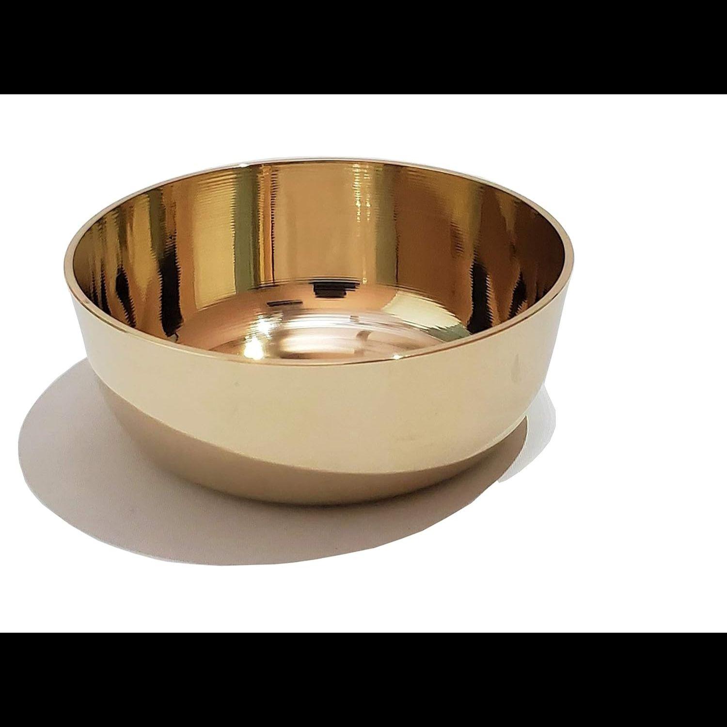 Pure Source India Kansa/Bronze Solid Bowl - 150 Ml, 1 Piece, Gold
