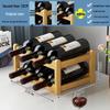 Simple Red Wine Rack Solid Wood Display Stand for Home or Bar Counter