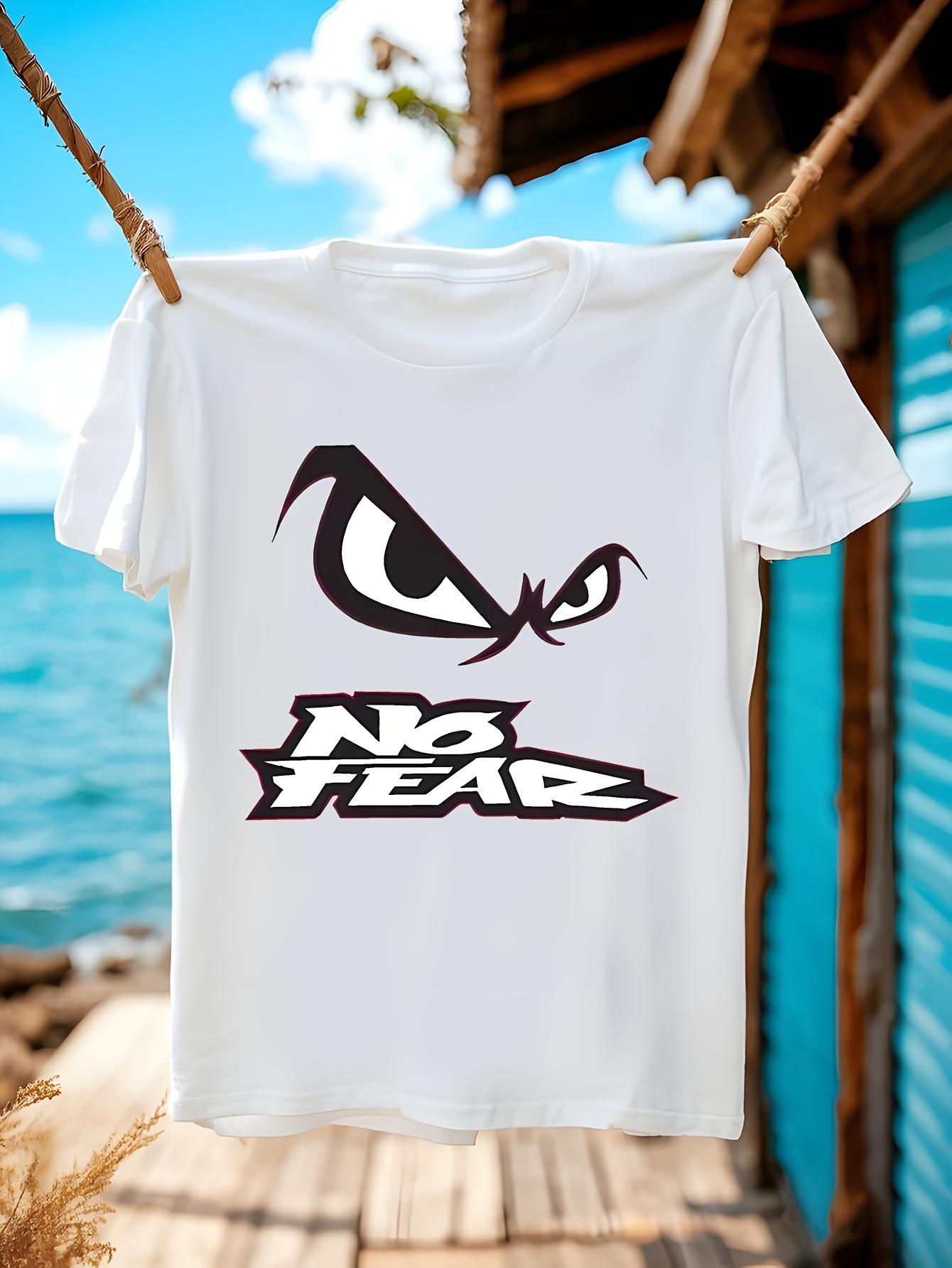Heavyweight Crew Neck T-shirt - Bold NO FEAR Graphic Tee XXL
