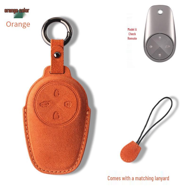 NIO ET5/ET7/ES6/ES8/EC6 Hochwertiges Wildleder Schlüsseletui - Unisex Auto Schutzschale Hülle