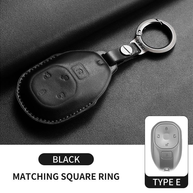

Leather Car Key Case Cover For Gac Trumpchi S7 Car Remote Key Protecor Key Fob Shell Keychain Accessories