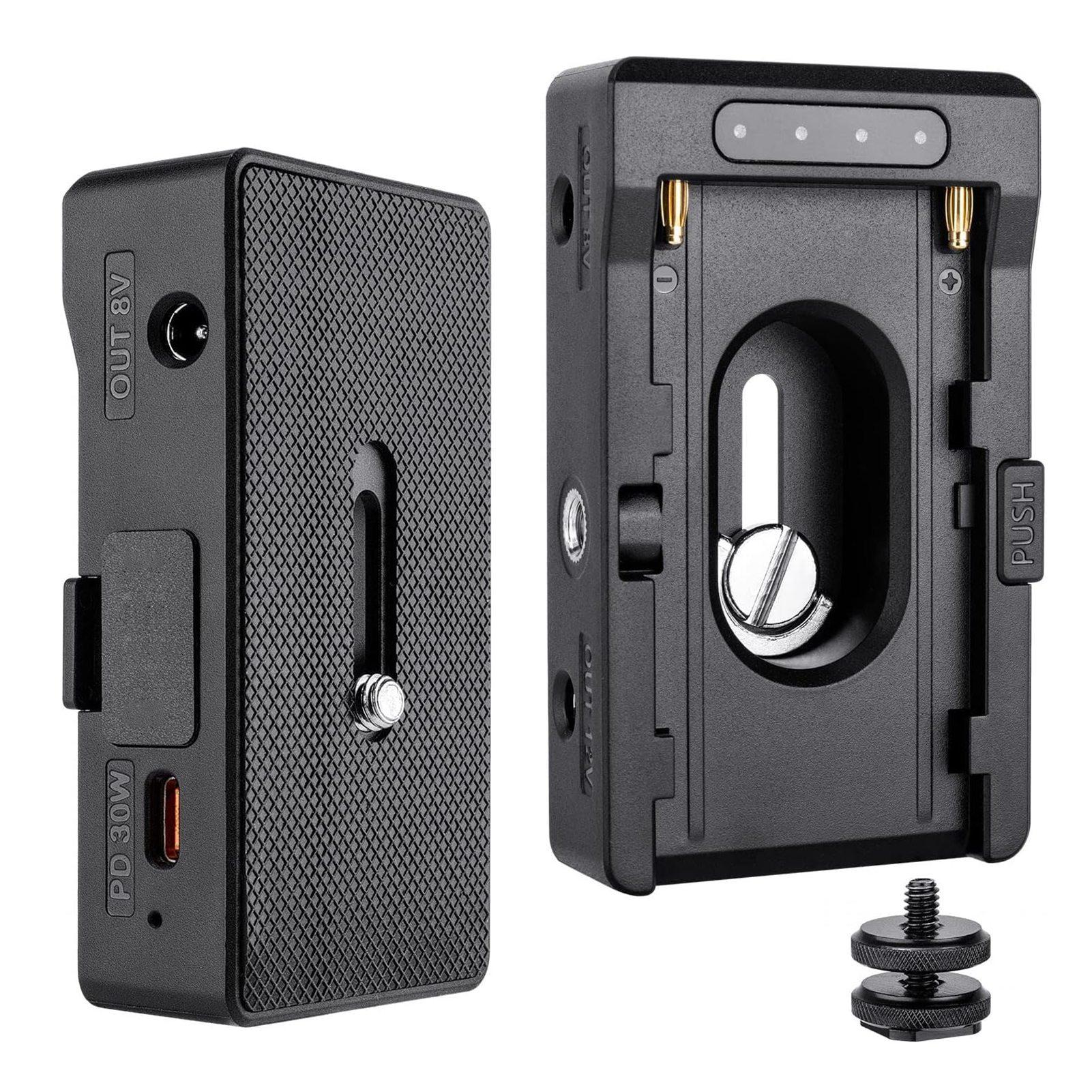 

Пластина-адаптер для аккумулятора Отверстие с резьбой 1/4 дюйма Адаптер холодного башмака Аккумуляторная пластина для NP-F550 для NP-F750 аккумулятор np-f чёрный