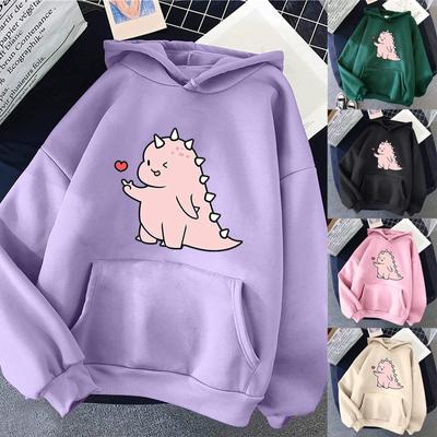 Women's Fashion Casual Fun Print Hooded Sweatshirt Loose Sports Tops Pullover