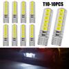 10pcs Universal Car Interior Dome Lighting Lamp Car License Plate Light Bulb Car T10 2835 Reading Light Auto Light Accessories