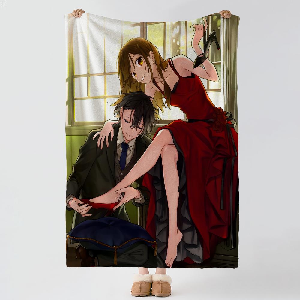 anime H-Horimiya-a Throw Thick Comfort Flannel Quilt, Multi-scene Use Indoor Outdoor Daily Nap