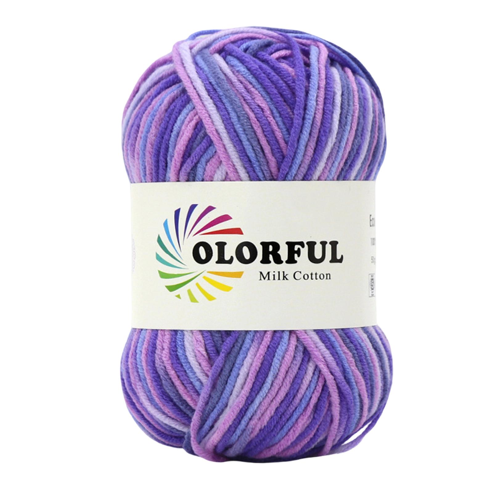 

Colorful Hand Knitting 50g Knitting Crochet Milk Soft Baby Cotton Wool Yarn One Size